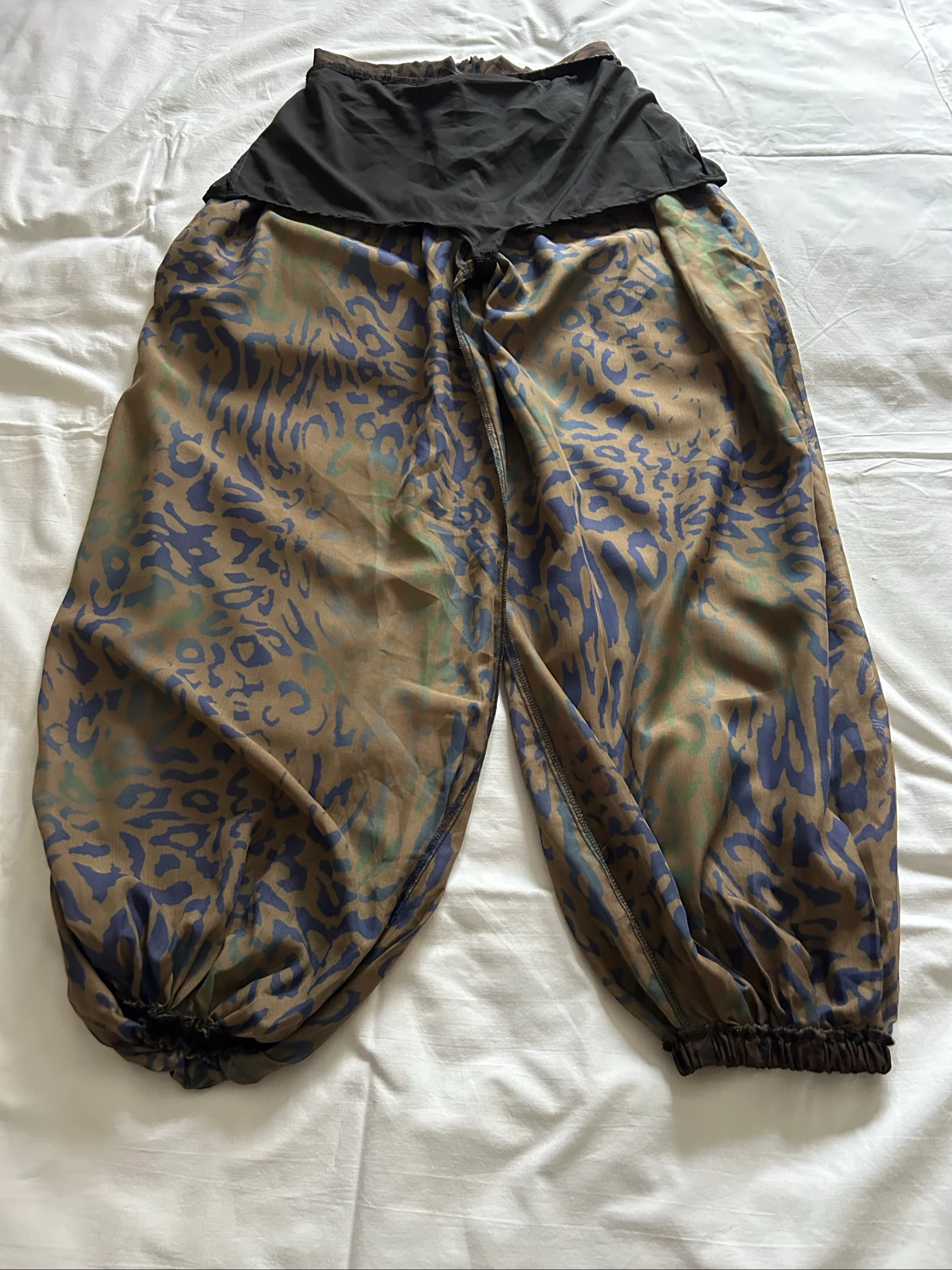 Chiffon Harem Pants with Animal Print – XS – New – photo 3